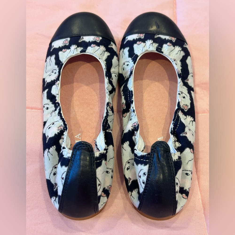 Charabia Paris Black and White Cat Print Flats 🐈‍⬛ - Picture 4 of 10